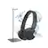 Front. Sony - Sony WH-CH520 Compact Wireless Bluetooth On-Ear Headphones (Black) with Stand - Black.