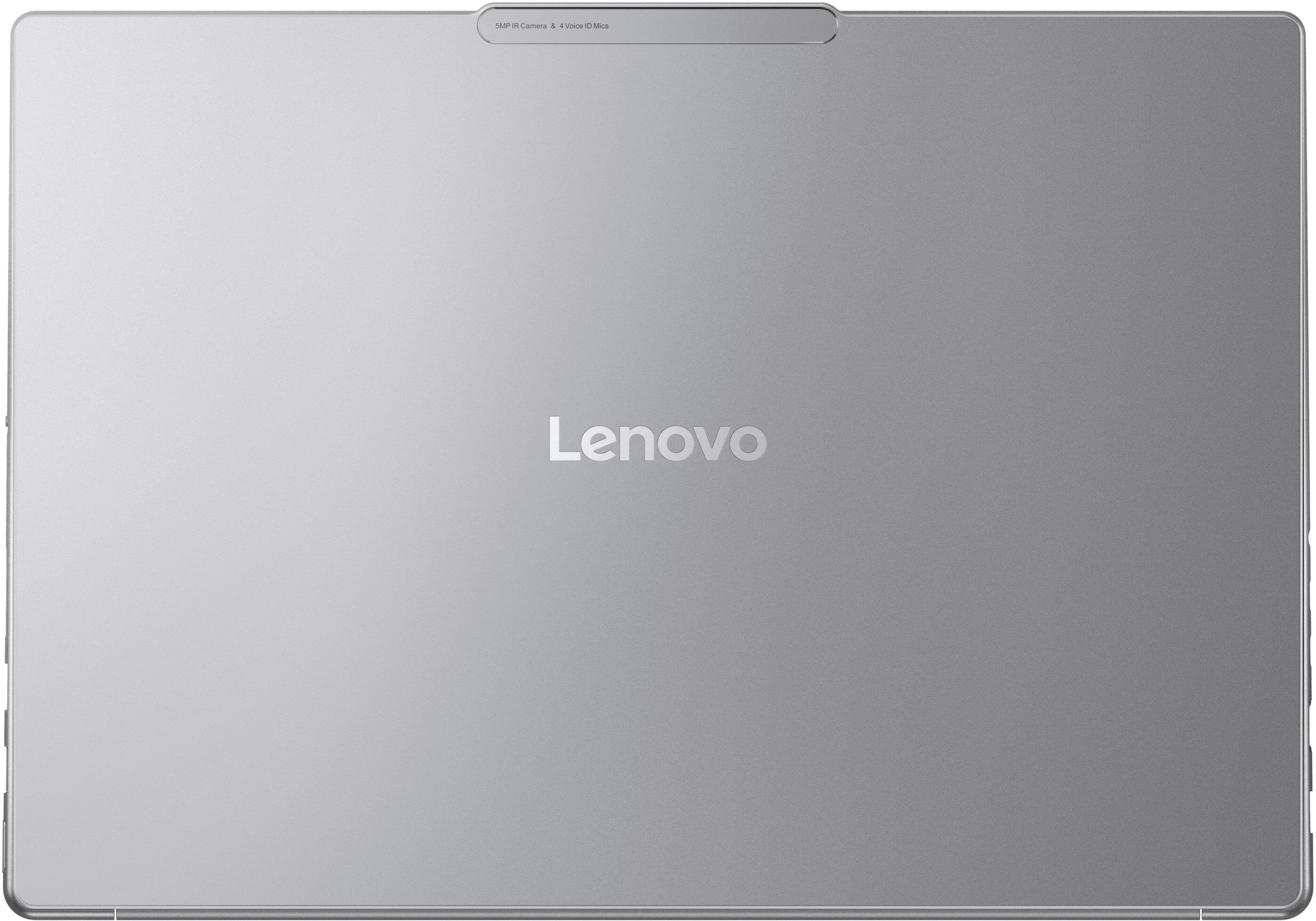 Lenovo is a company that manufactures and sells computers, laptops, and other technology products. The image shows a close-up of a Lenovo laptop computer, which is a type of portable personal computer. Laptops typically have a built-in camera and microphone, which can be used for video conferencing, online meetings, and other multimedia applications.