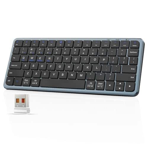 Pacoar Cade - Wireless Ultra Slim Dual With Media Hotkeys For Mac/ipad/iphone/computer/pc/desktop/laptop/surface And - Gray