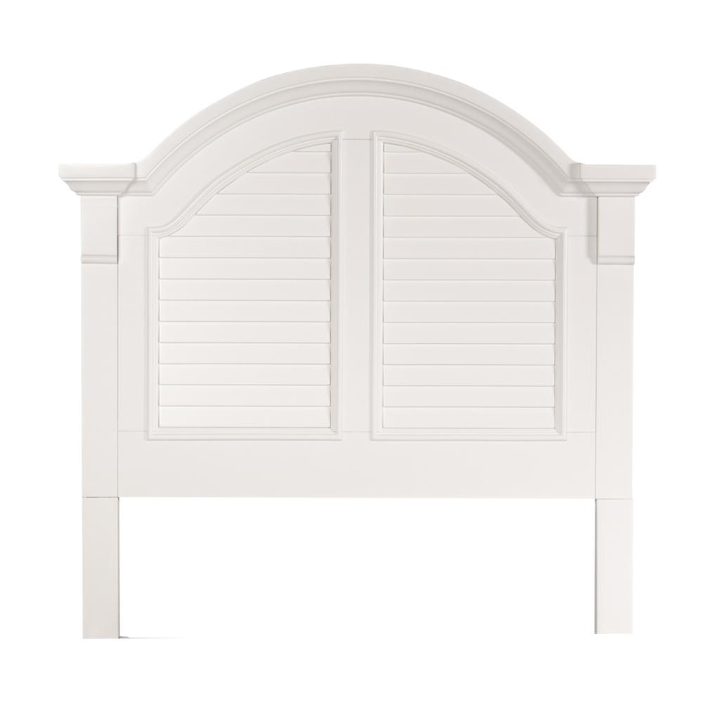 Left. Liberty Furniture Industries - Summer House Full Panel Headboard in Oyster White - White.