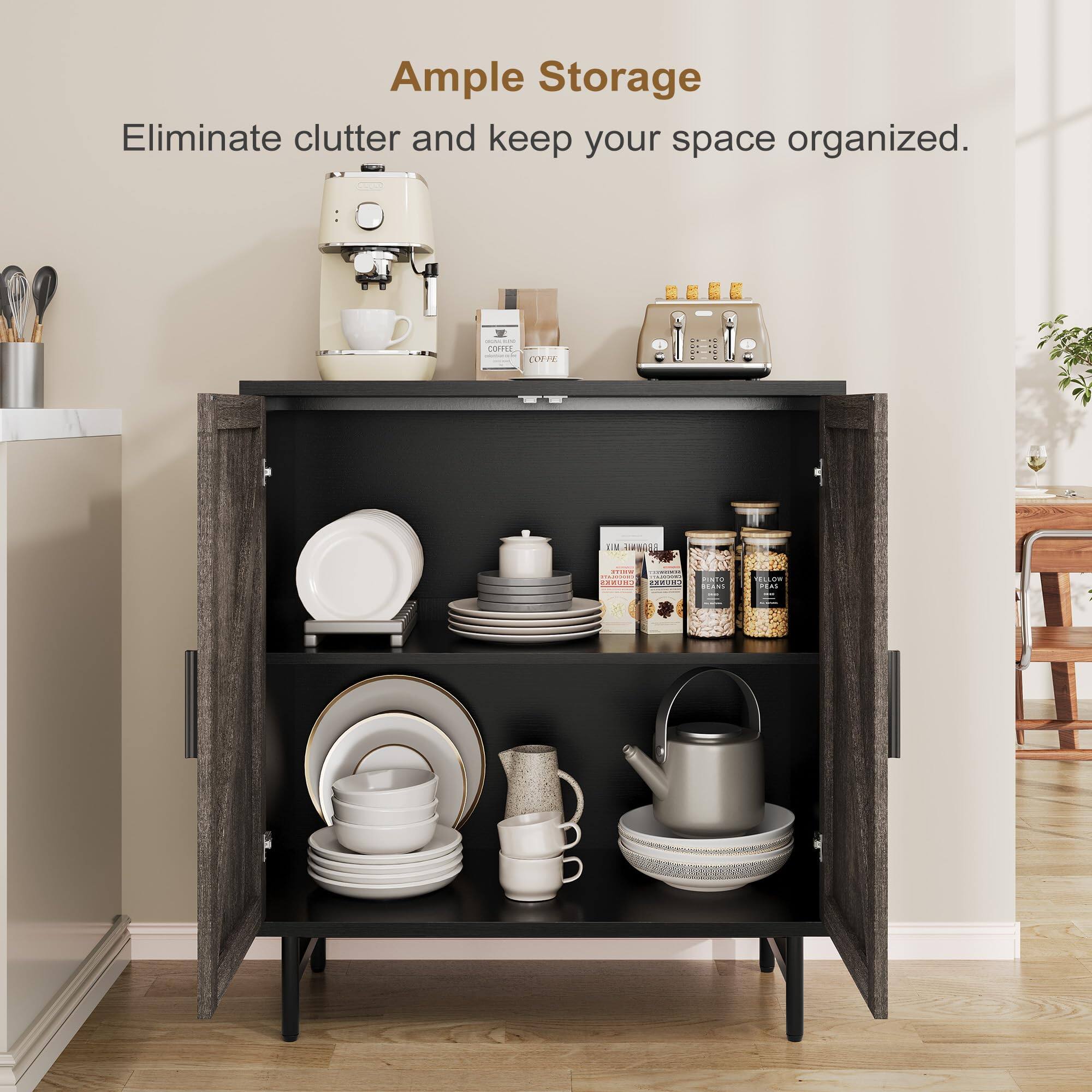 Ample Storage  
Eliminate clutter and keep your space organized.