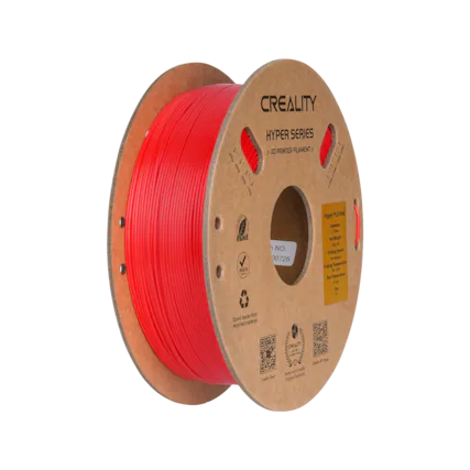 CREALITY HYPER SERIES
3D PRINTER FILAMENT
PLA Red Hyper Tomee
ROHS
REACH
Spool made from recycled material
Product No: 00725
Net Weight: 1.75 kg
Diameter: 1.75 mm
Length: 1000 m
Printing Speed: 30-80 mm/s
Printing Temperature: 180-220°C
Bed Temperature: 60-80°C
CREALITY
Better with CREALITY
Original Filament