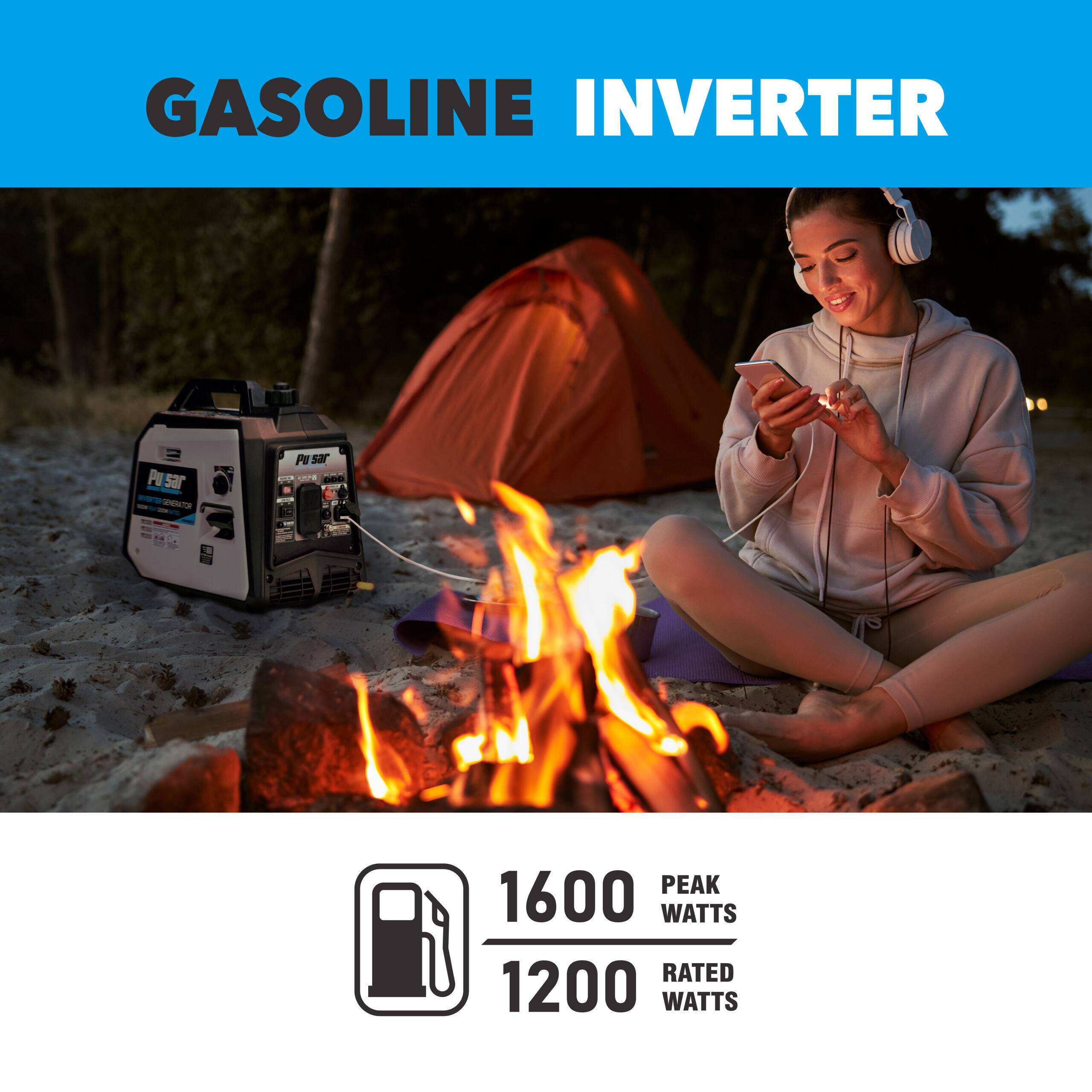 GASOLINE INVERTER

1600 PEAK WATTS

1200 RATED WATTS