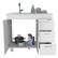Angle. TuHome - Ferretti Utility Sink With Three Drawers And Double Door Cabinet - White.