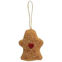 BreeBe - *Beaded Gingerbread Cookie Ornament - Brown