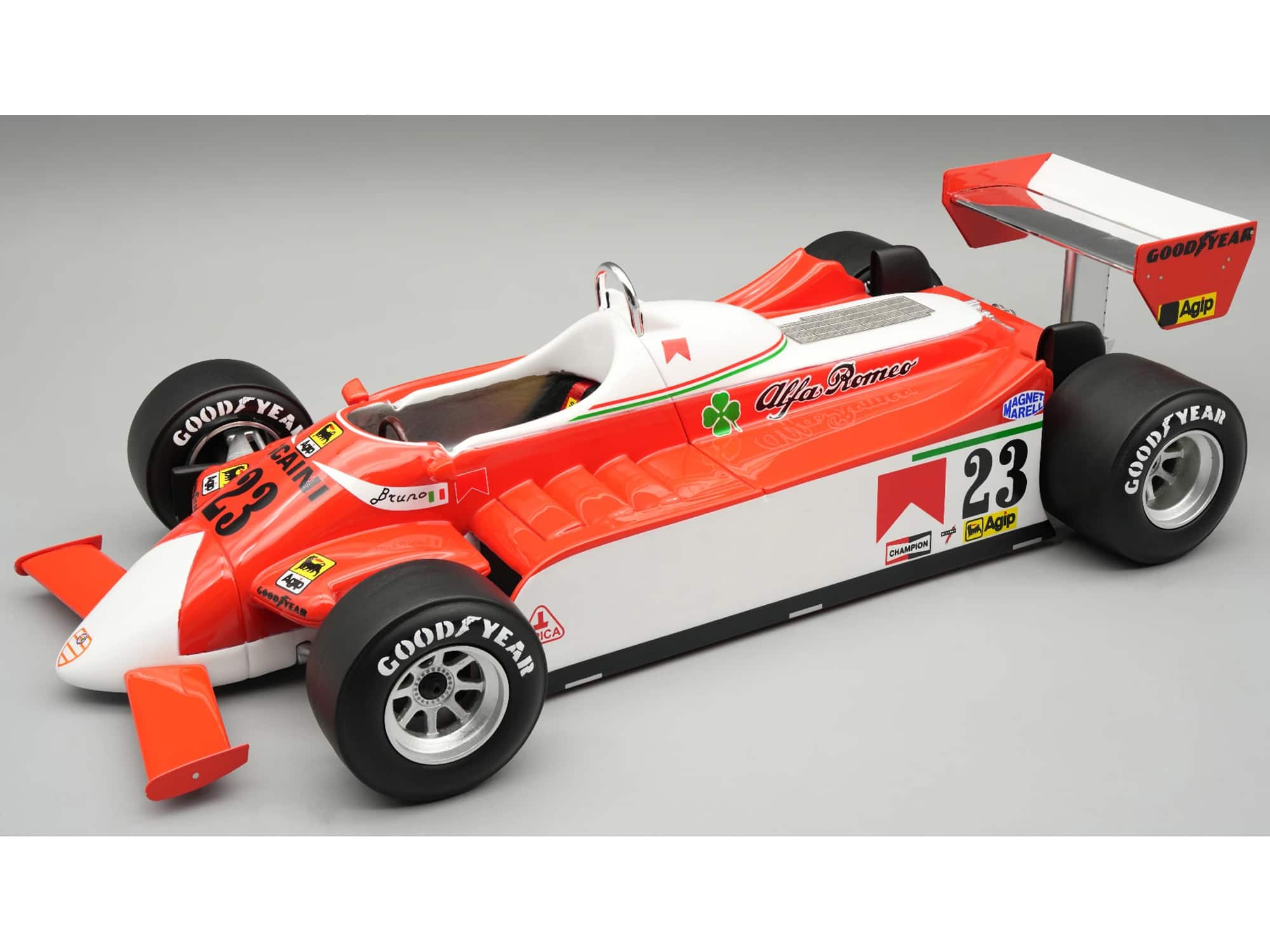 Alfa Romeo 179 #23 F1 "Monaco GP" (1980) "Mythos Series" with Display Case Limited Edition 1/18 Model Car by Tecnomodel