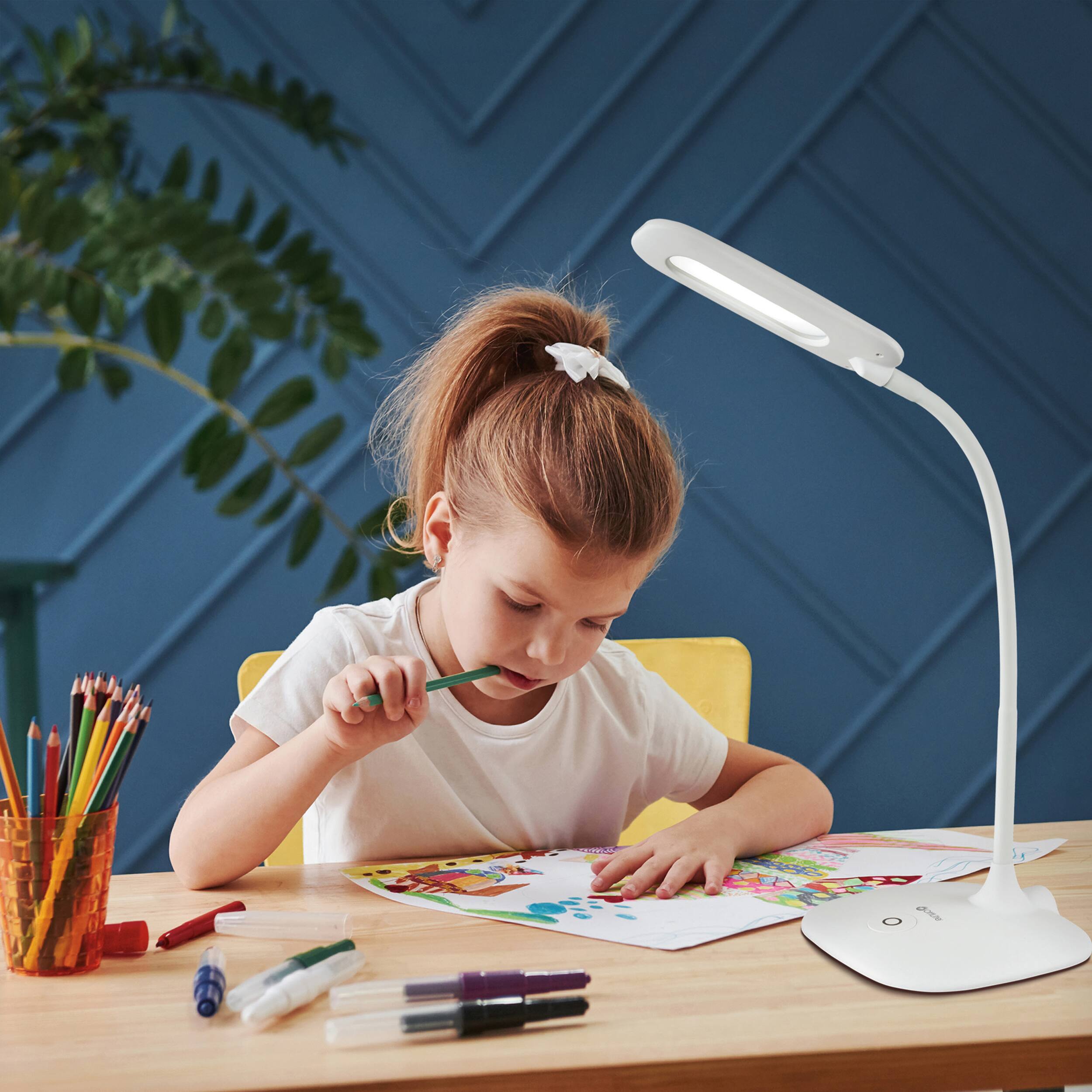 Left. OttLite - Flexible Soft Touch LED Desk Lamp - White.
