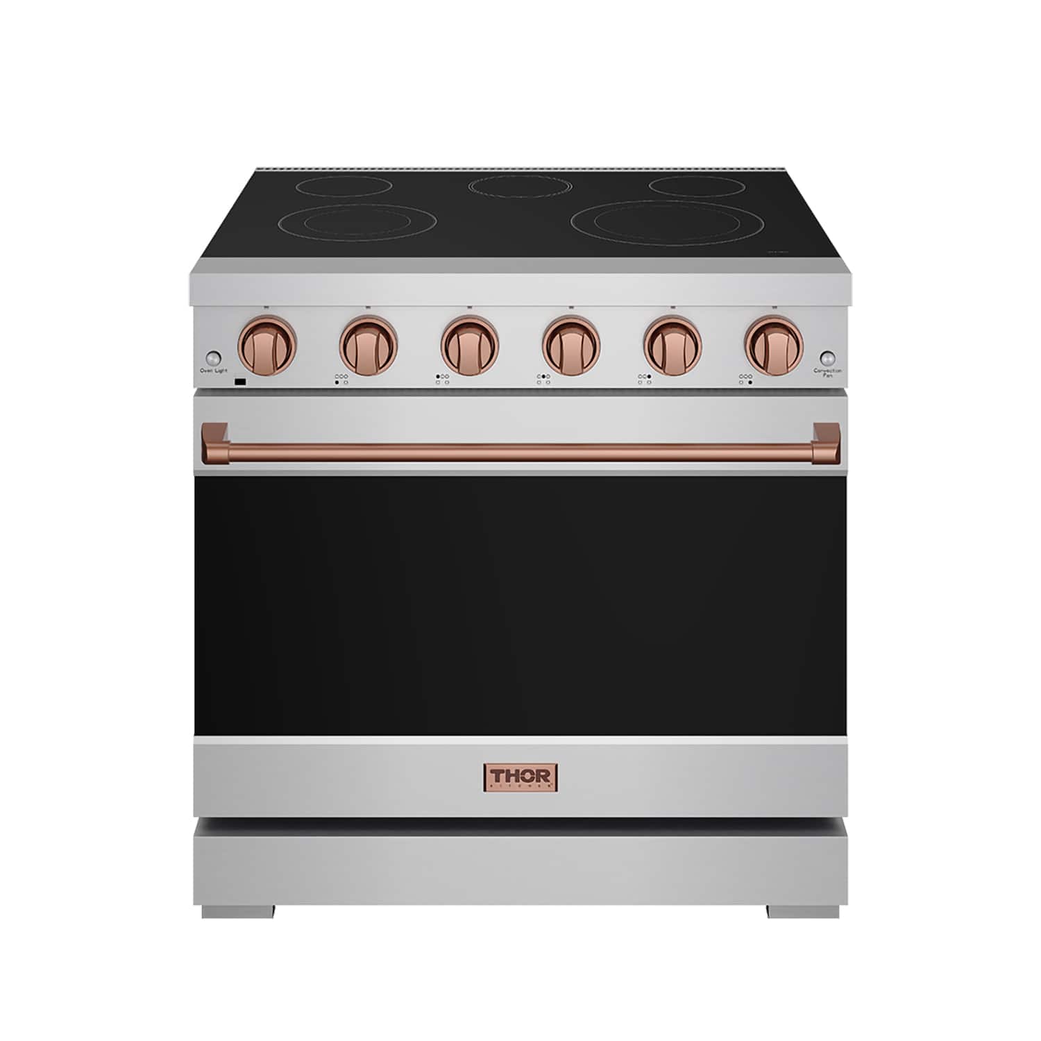 Gordon Ramsay Series by Thor Kitchen 6.0 Cu. Ft Freestanding Electric Range with Rose Gold Hardware - Stainless Steel