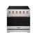 Front. Thor Kitchen - Gordon Ramsay Series by Thor Kitchen 6.0 Cu. Ft Freestanding Electric Range with Rose Gold Hardware - Stainless Steel.