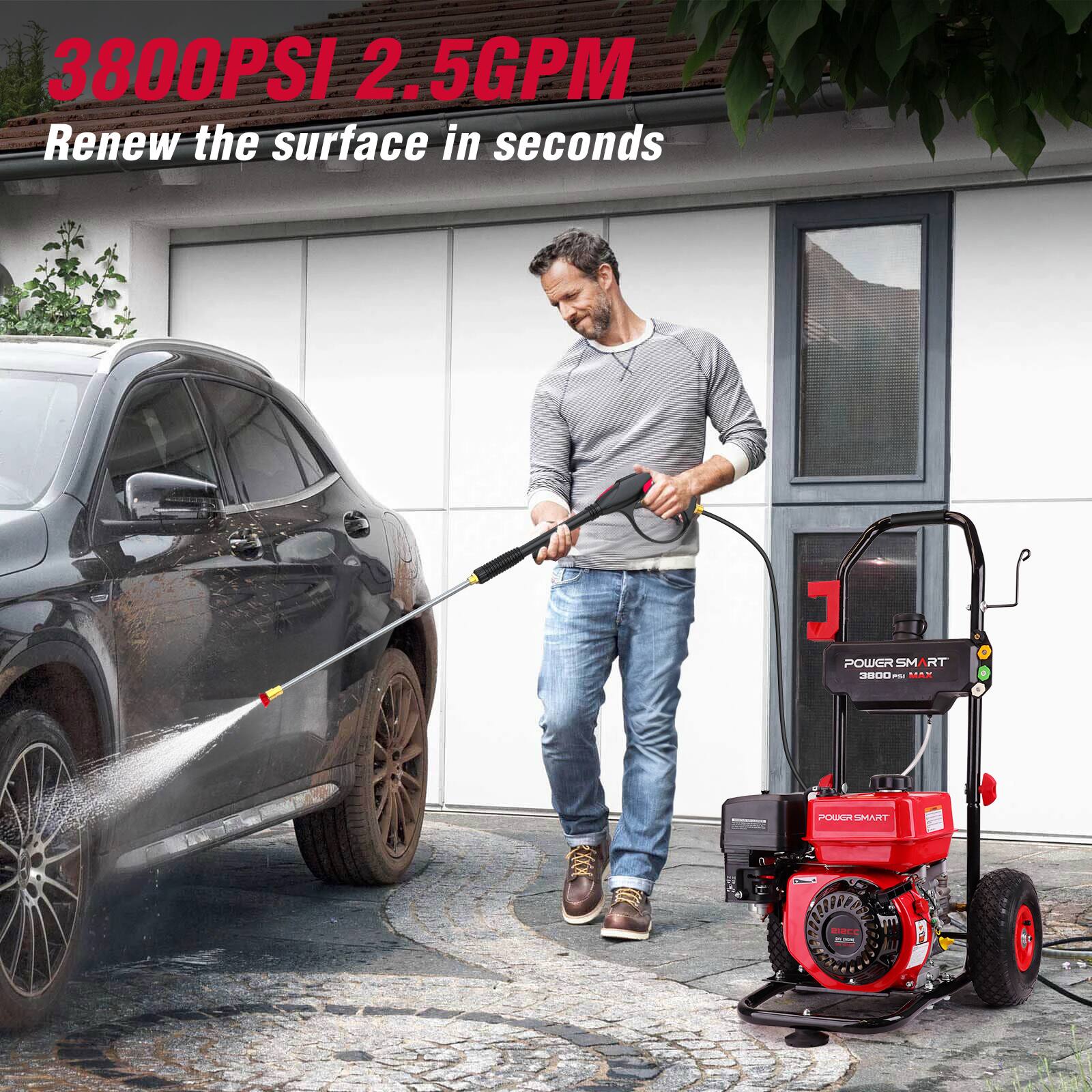 3800PSI 2.5GPM Renew the surface in seconds

J POWERSMART RT 3800 PSI MAX

POWERSMART