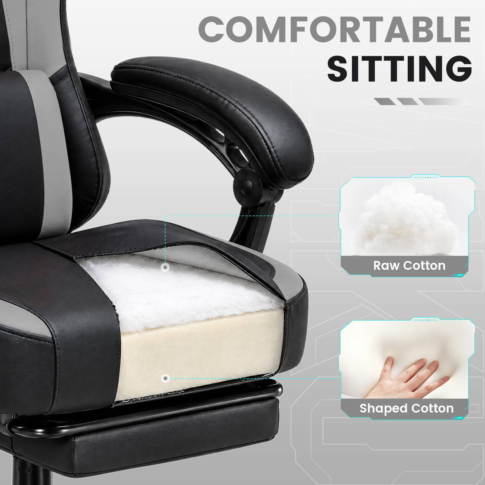 COMFORTABLE SITTING

Raw Cotton

Shaped Cotton