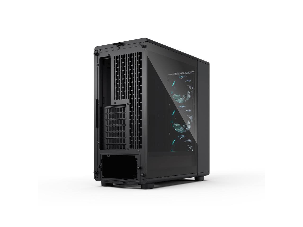 Alt View 8. Fractal Design - Fractal Design Epoch Black RGB - Tempered Glass, High Airflow, Mesh Front, 3 RGB Fans, Spacious ATX/mATX/ITX Case - Black.