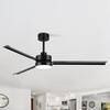 Front. Breezary - 65'' Ceiling Fan with 3 Aluminum Blades, 3-Color Light, 6-Speed DC Motor, Remote Control with Timer & Memory - Matte Black.