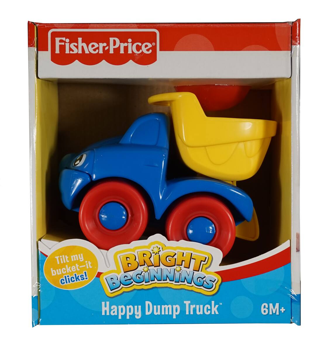 Fisher-Price  
Bright Beginnings  
Happy Dump Truck  
6M+  
Tilt my bucket—it clicks!