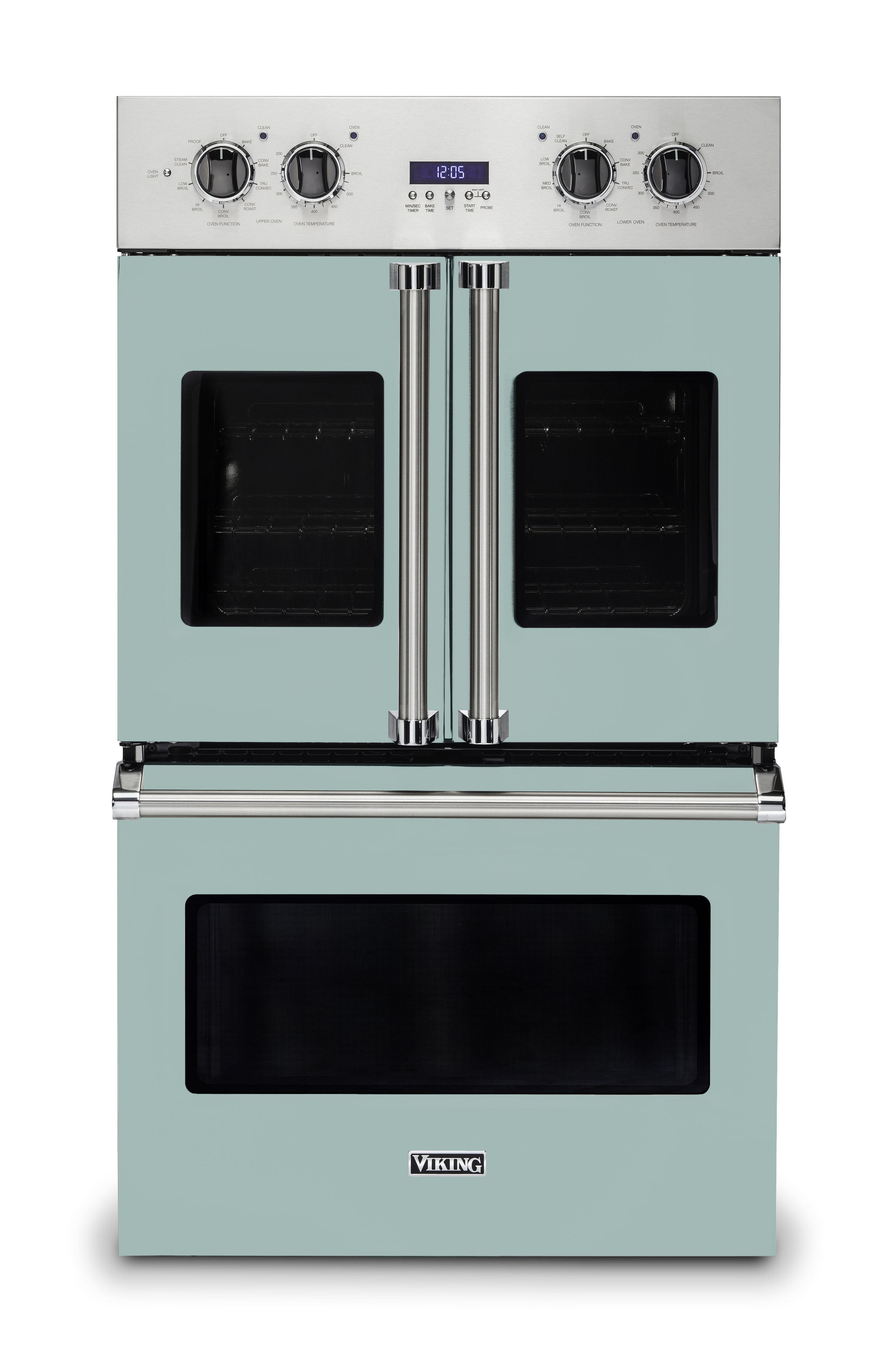 Viking - 30" 7 Series French Door Double Built-In Electric Thermal Convection Oven - Splash - Front_Zoom