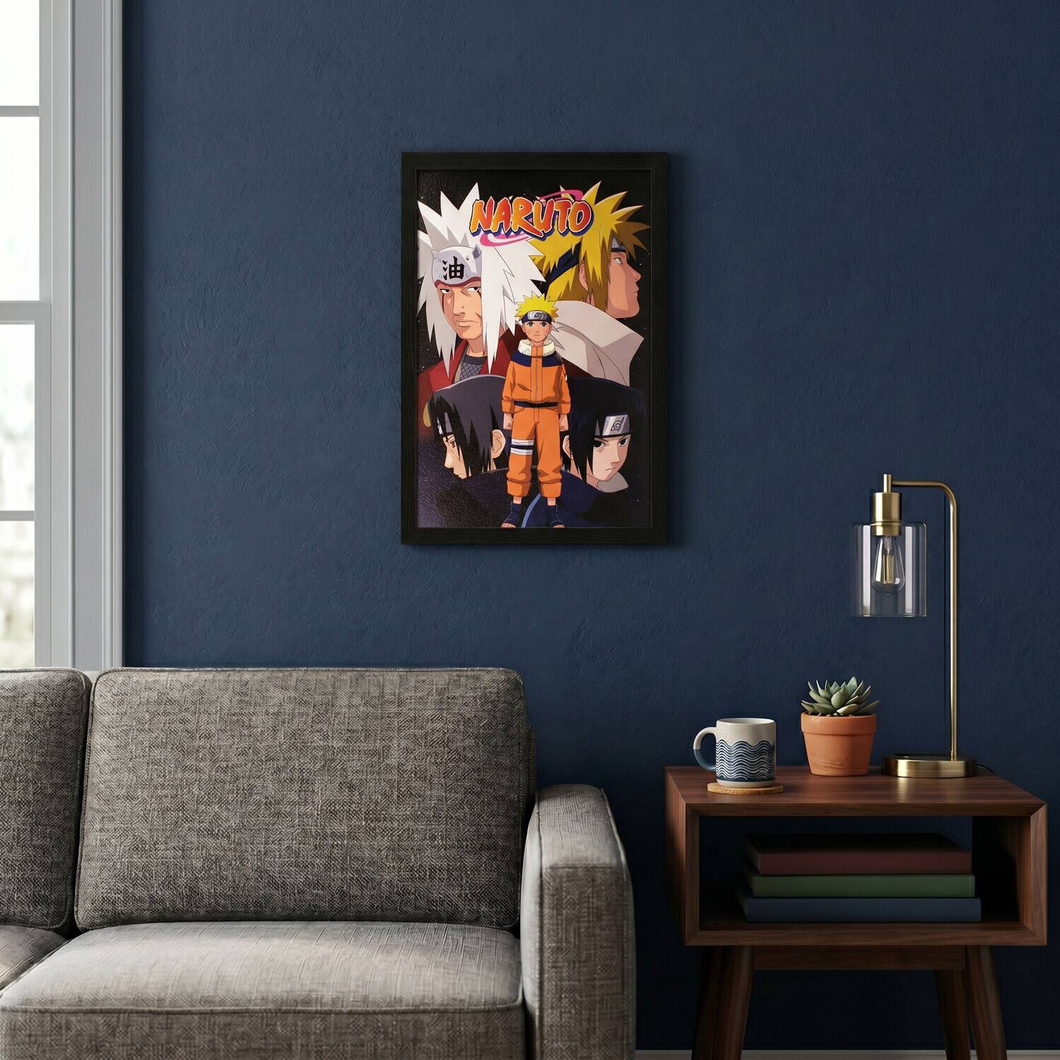 Alt View 2. PopMarket - Naruto Classic - Naruto Group 11x17 Framed Gel Coat - Multicolor.