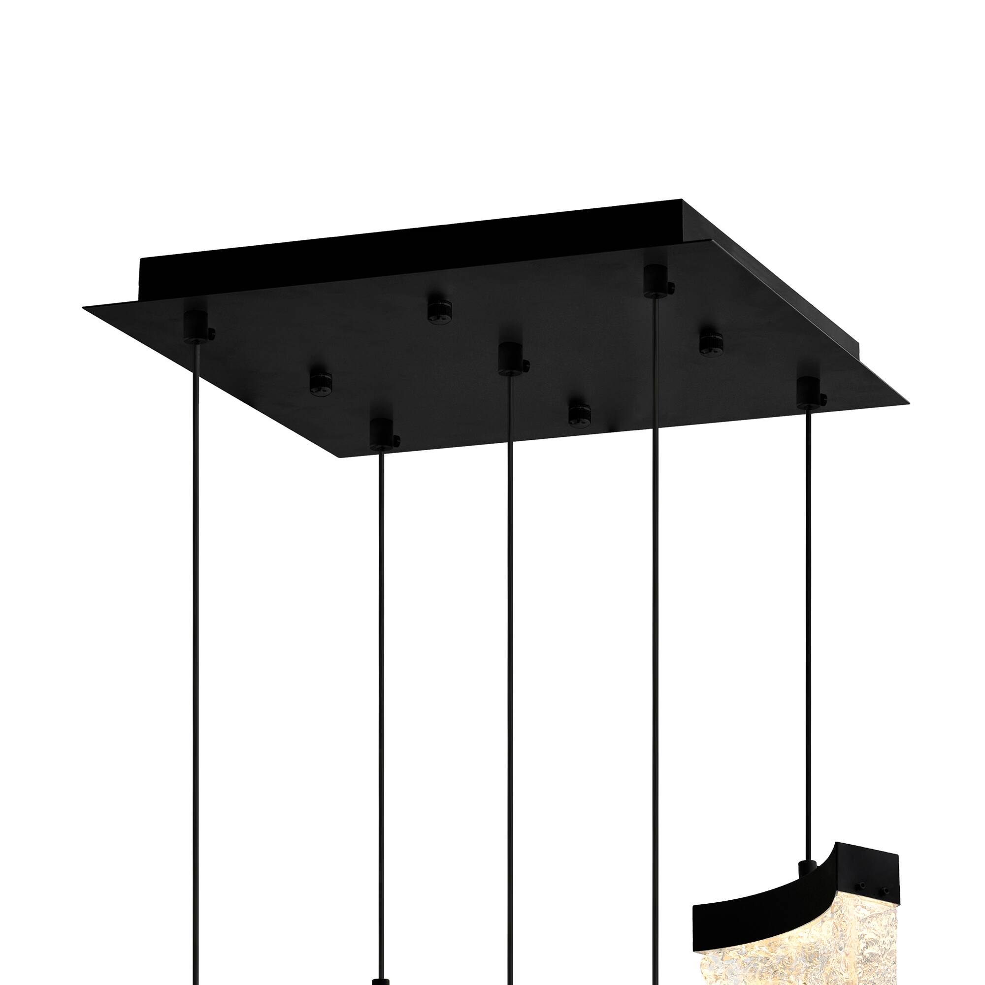Alt View 2. CWI Lighting - Lava Integrated LED Black Mini Pendant - Black.