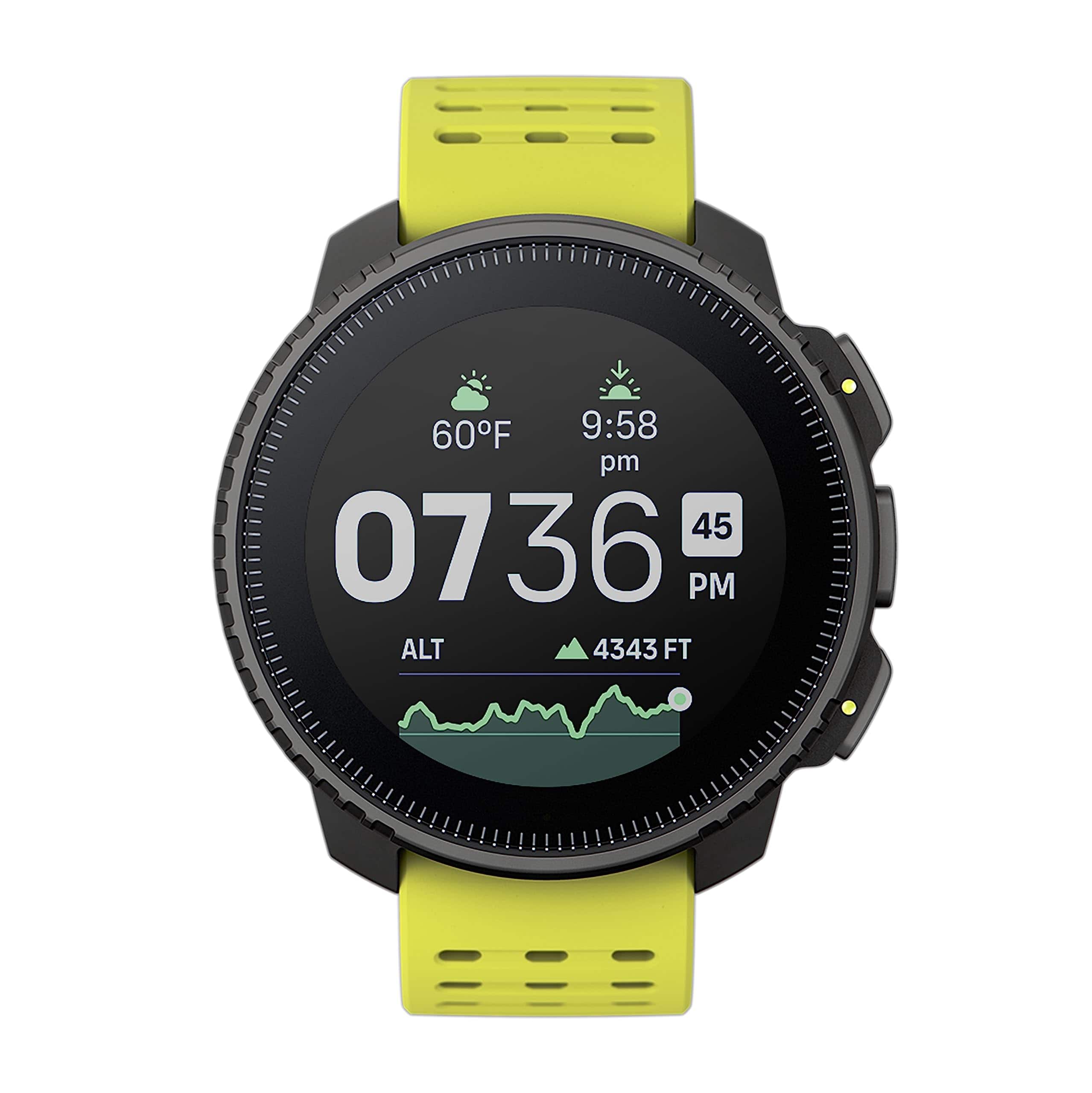 SUUNTO - Vertical: Adventure GPS Watch, Large Screen, Offline Maps, Black/Lime - Black - (2023)