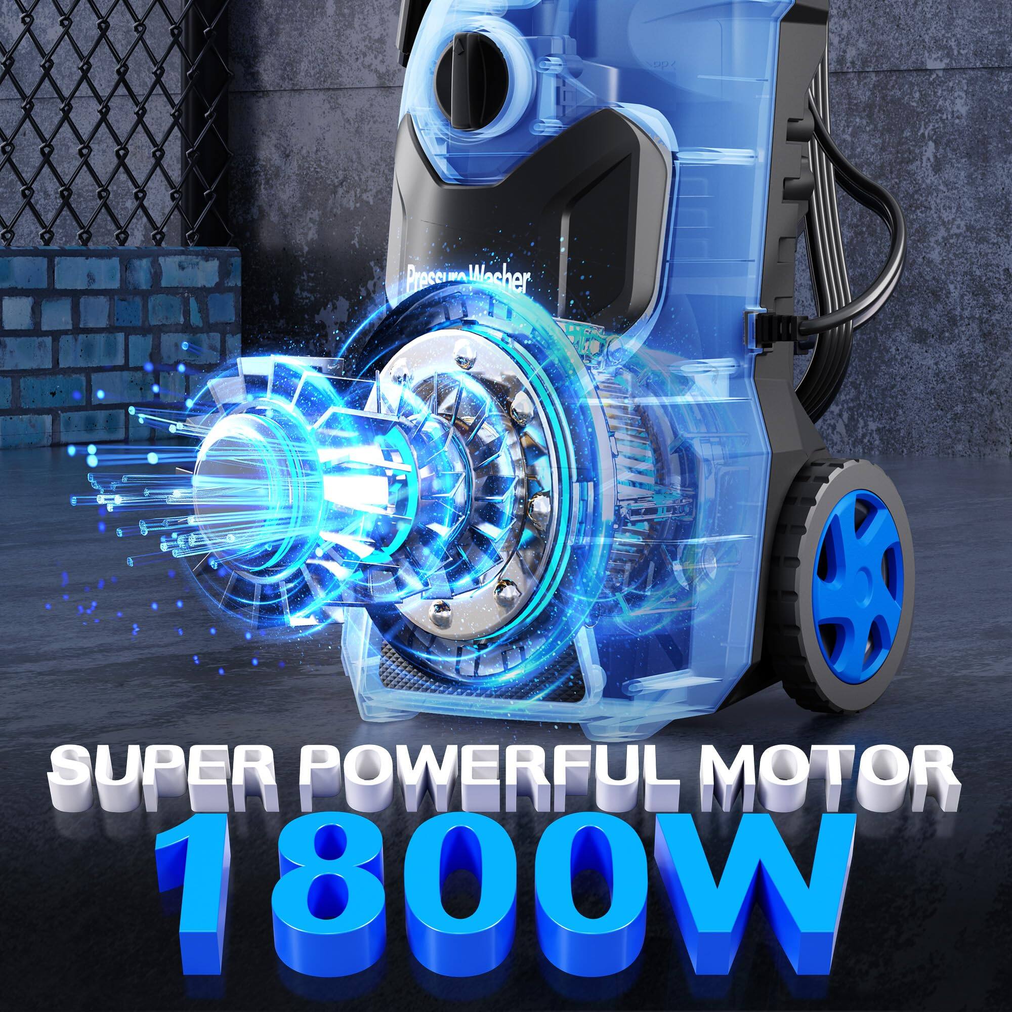 Pressina Macher, SUPER POWERFUL MOTOR 1800W