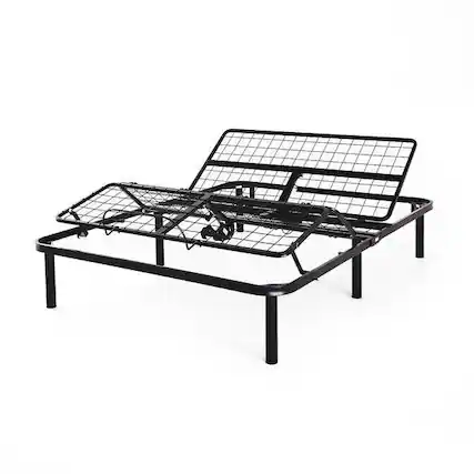 Front. Hivvago - Hivvago Queen Size Electric Head Foot Adjustable Bed Base with Remote - Black.