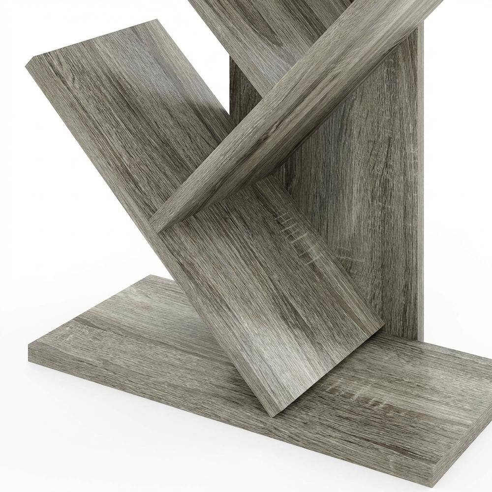 Alt View 2. FurniFact - Engineered Wood 9-Tier Bookcase with French Oak Finish for Living Room Storage - French Oak.