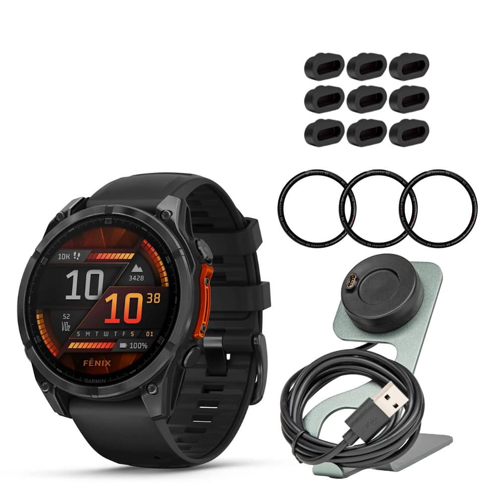 Garmin Fenix 8 47mm GPS Slate Gray Black Smartwatch with Charger