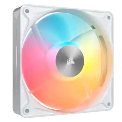 Front. CORSAIR - CORSAIR RS120 II ARGB 120mm PWM Fan - White.
