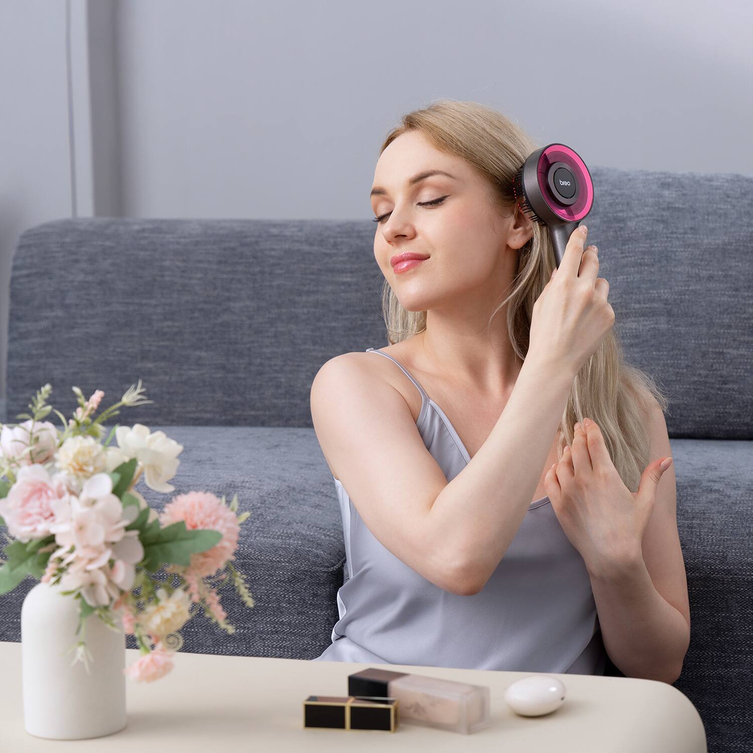 Alt View 6. BREO - Electric Scalp Massager, 3-in-1 Therapy Scalp Massager, Portable Hair Care Device for Hair Growth - Black.