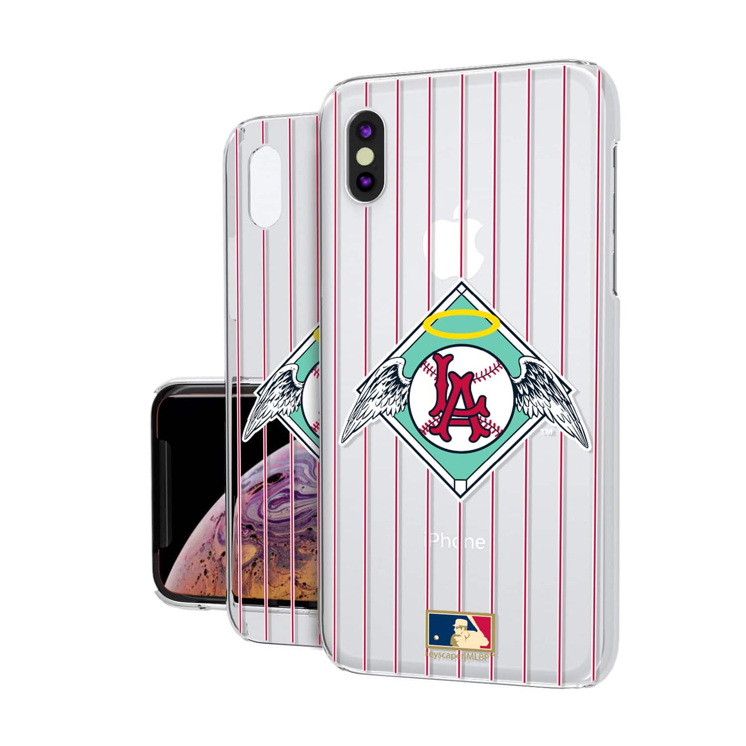 Keyscaper - MLB - Los Angeles Angels Cooperstown iPhone Clear Case - 15 - Multicolor