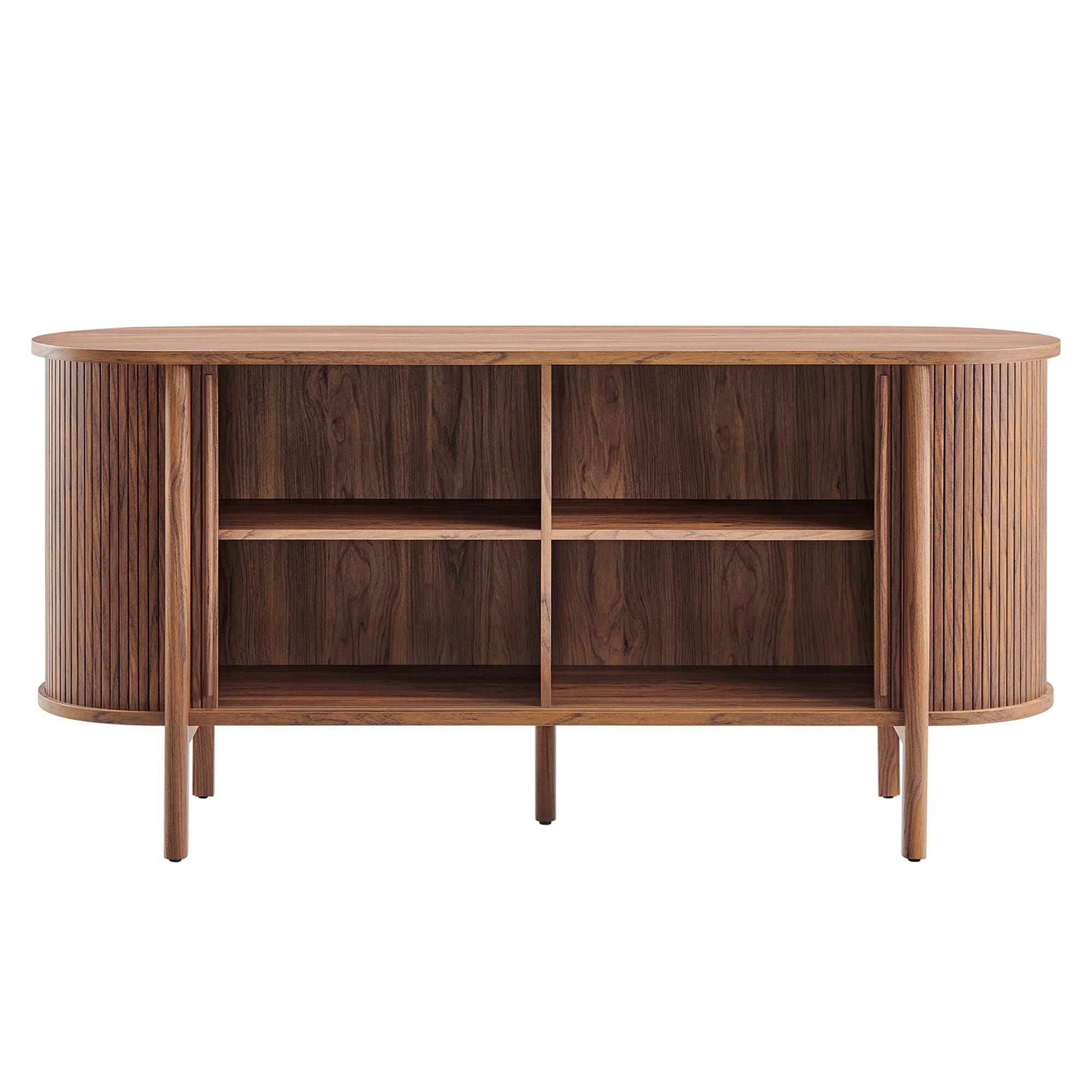Alt View 7. Modway - Cadence 63" Curved Sideboard by Modway - Walnut.