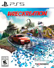 Wreckreation is a racing game for the PlayStation 5, rated E for Everyone. It is suitable for players of all ages, including children and adults. The game is developed by Three Fields Entertainment and published by Thunderful.