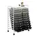 Alt View 1. Costway - 20 Drawers Rolling Storage Cart Art Craft Organizer on Wheels Multipurpose - Gradient Gray.