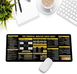 Designfullprint - Financial Analysis Cheat Sheet Mouse Pad – Reference Desk Mat for Analysts, Accountants & MBA KMH - Multicolor