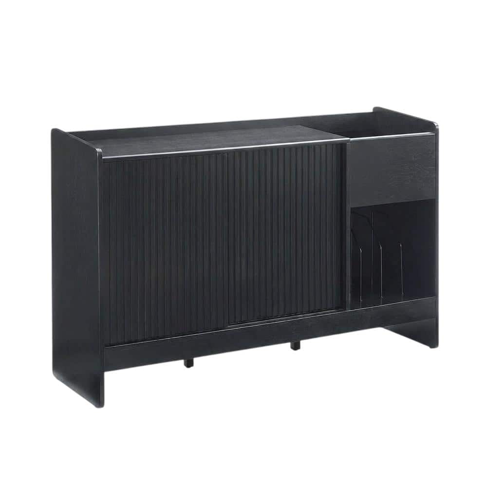 Crosley Furniture - Arden Record Player Cabinet With Vinyl Storage - Black