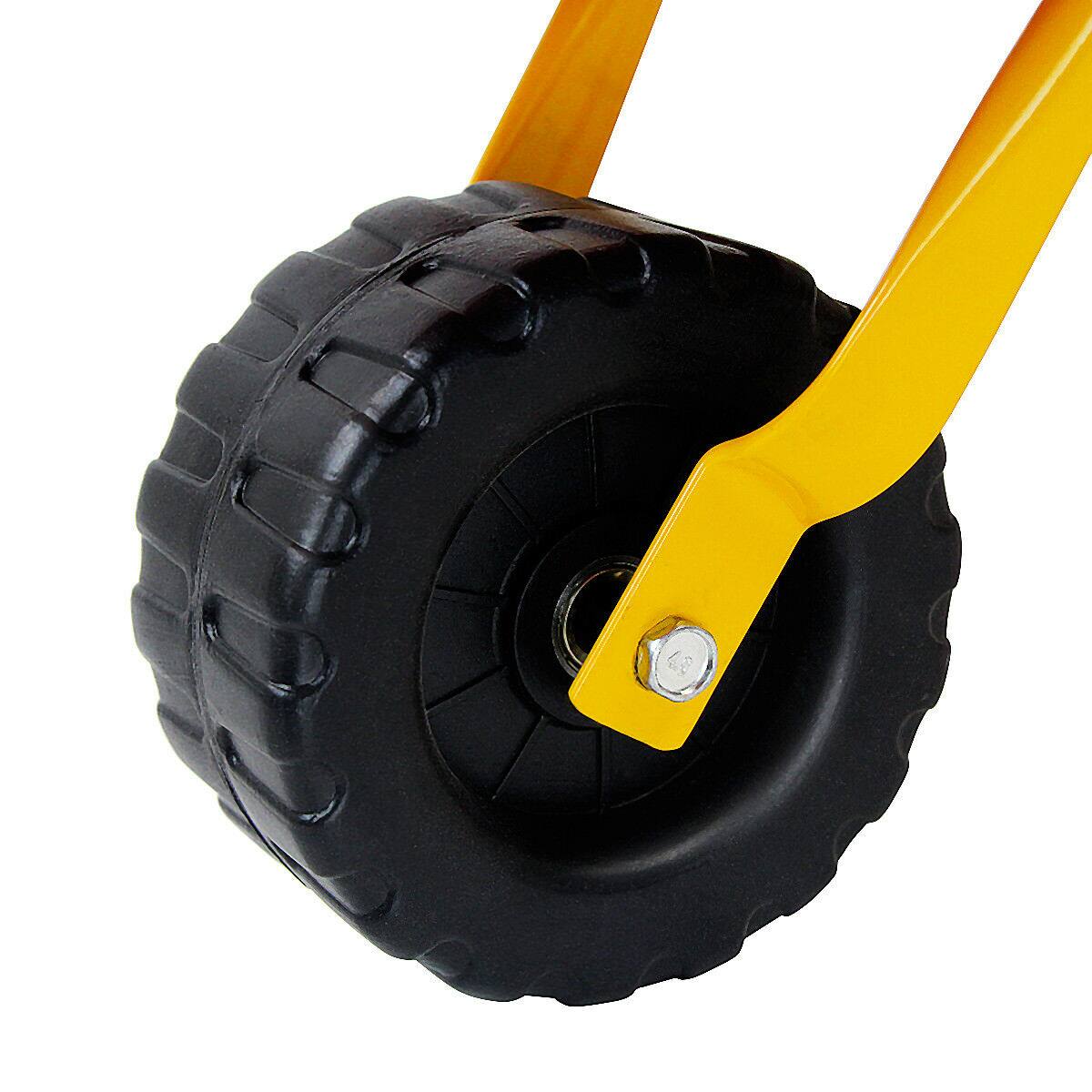 Alt View 5. Costway - Costway Kids Metal Wheelbarrow Children's Size Outdoor Garden Backyard Play Toy - Red.