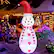 Alt View 3. Costway - 8FT Christmas Snowman Decoration Inflatable Christmas Decor with Multi-color Rotating & Bright LED Lights - Multicolor.