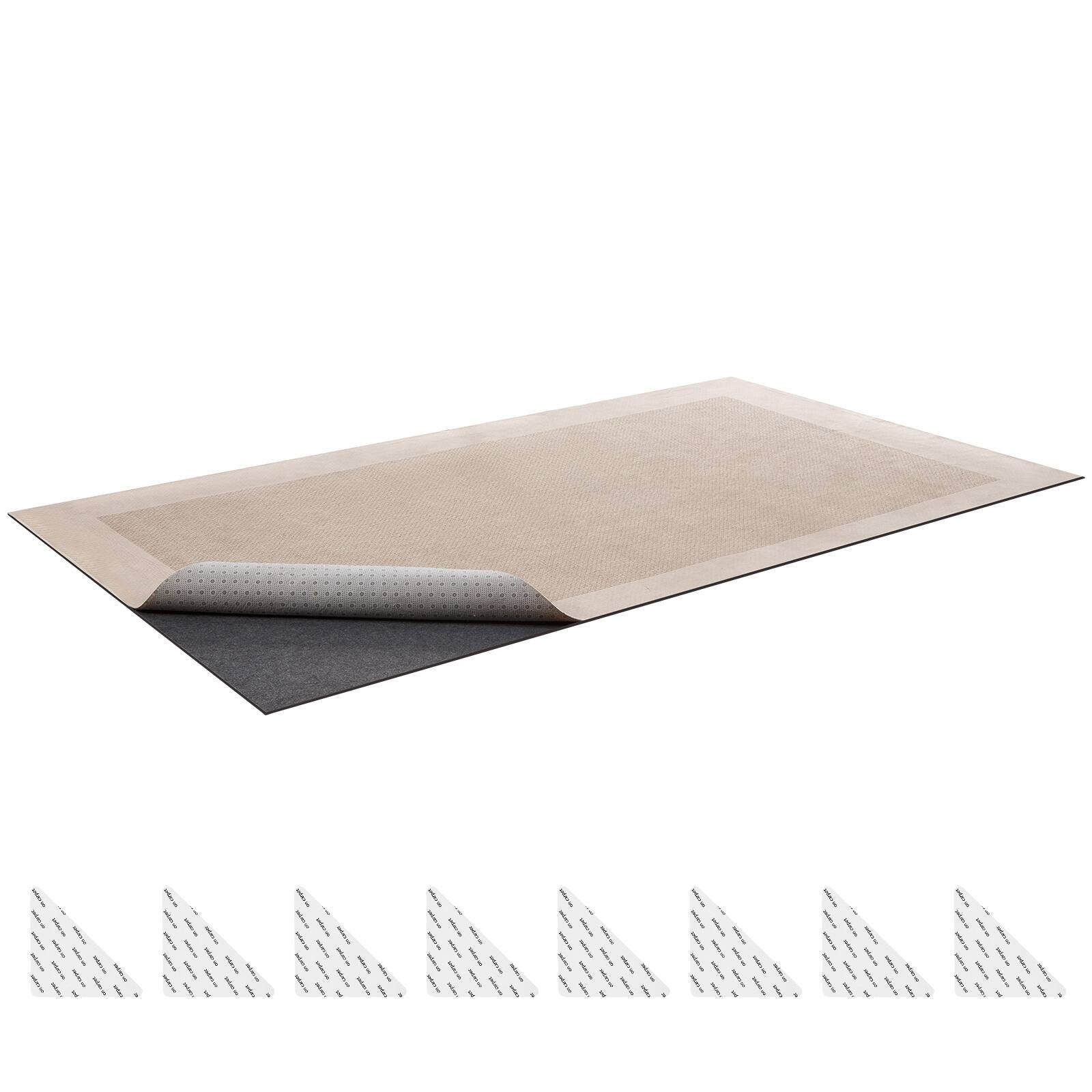 Front. VEVOR - Rug Pad 9 x 12 ft, Non-slip Carpet Area Pad, Rug Mat Padding with Dual Surface Felt Cushion & Rubber Gripper - Light Gray.