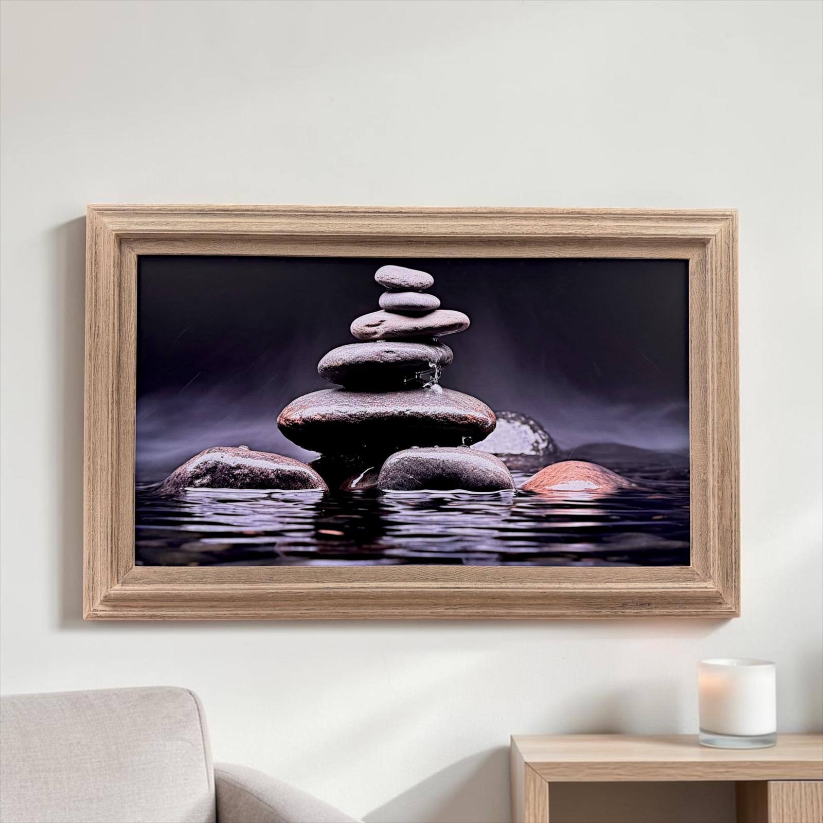 Alt View 9. LAREDO FRAME FACTORY - 55 inch Handmade Tv frame for Samsung The Frame tv and Frame Pro Model - RUSTIC DRIFT WOOD.