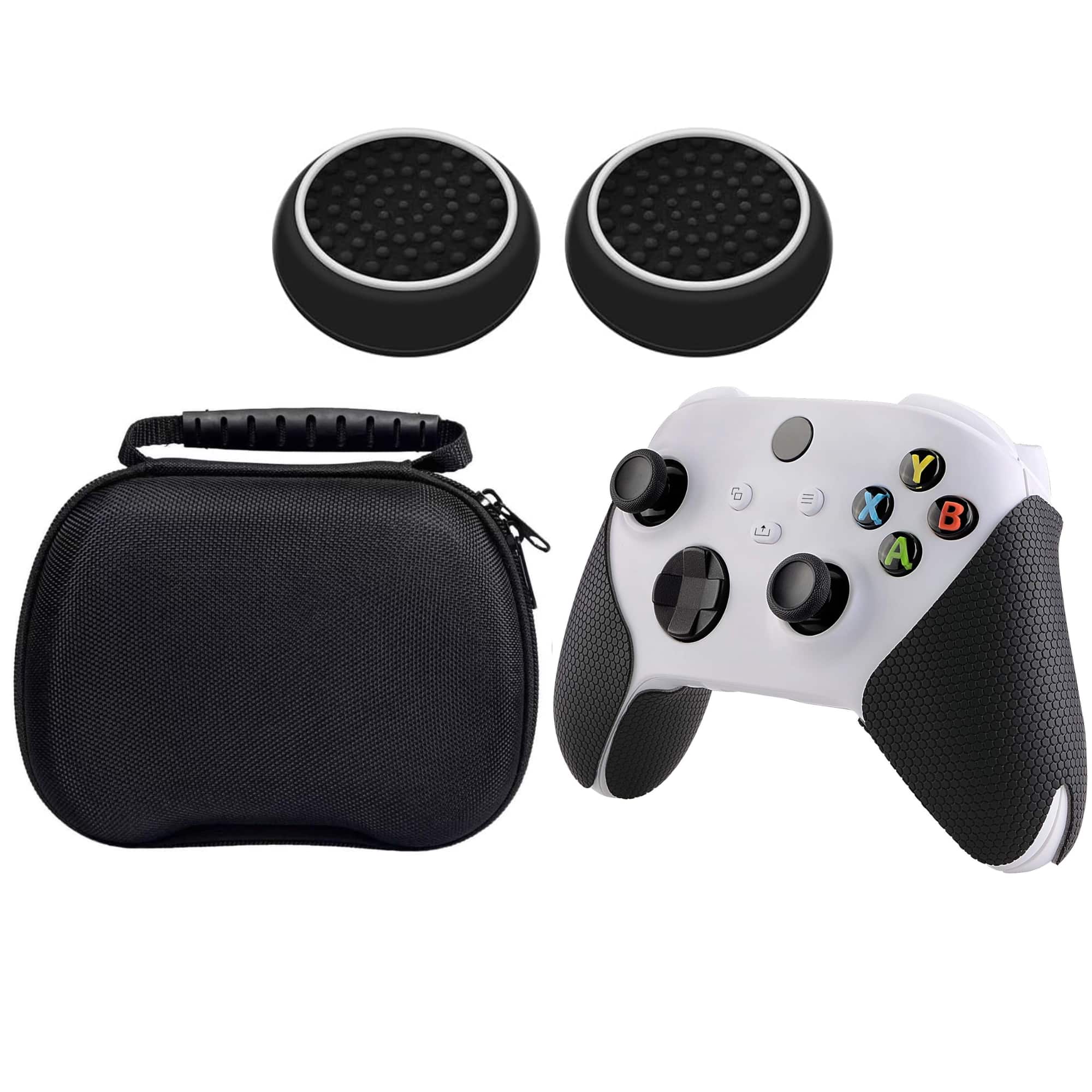Rainforest Accessories - Accessories Kit For Xbox Includes Controller Carrying Case, Controller Grip, & Thumb Grips - Multi