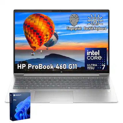 A Fingerprint Backlit Keyboard HP ProBook 460 G11 Intel Core Ultra 7 155U
- Windows 11 Pro