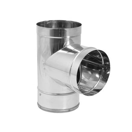 Front. DuraVent - DuraVent DuraBlack Stainless Steel Single Wall Wood Burning Stove Pipe Connector.