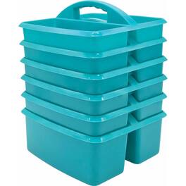 Teacher Created Resources - Teal Plastic Storage Caddy, Pack of 6