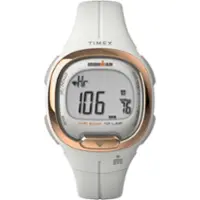 Timex - IRONMAN Transit+ Watch with Activity Tracking & Heart Rate 33mm - White/Rose Gold-Tone - Front_Zoom