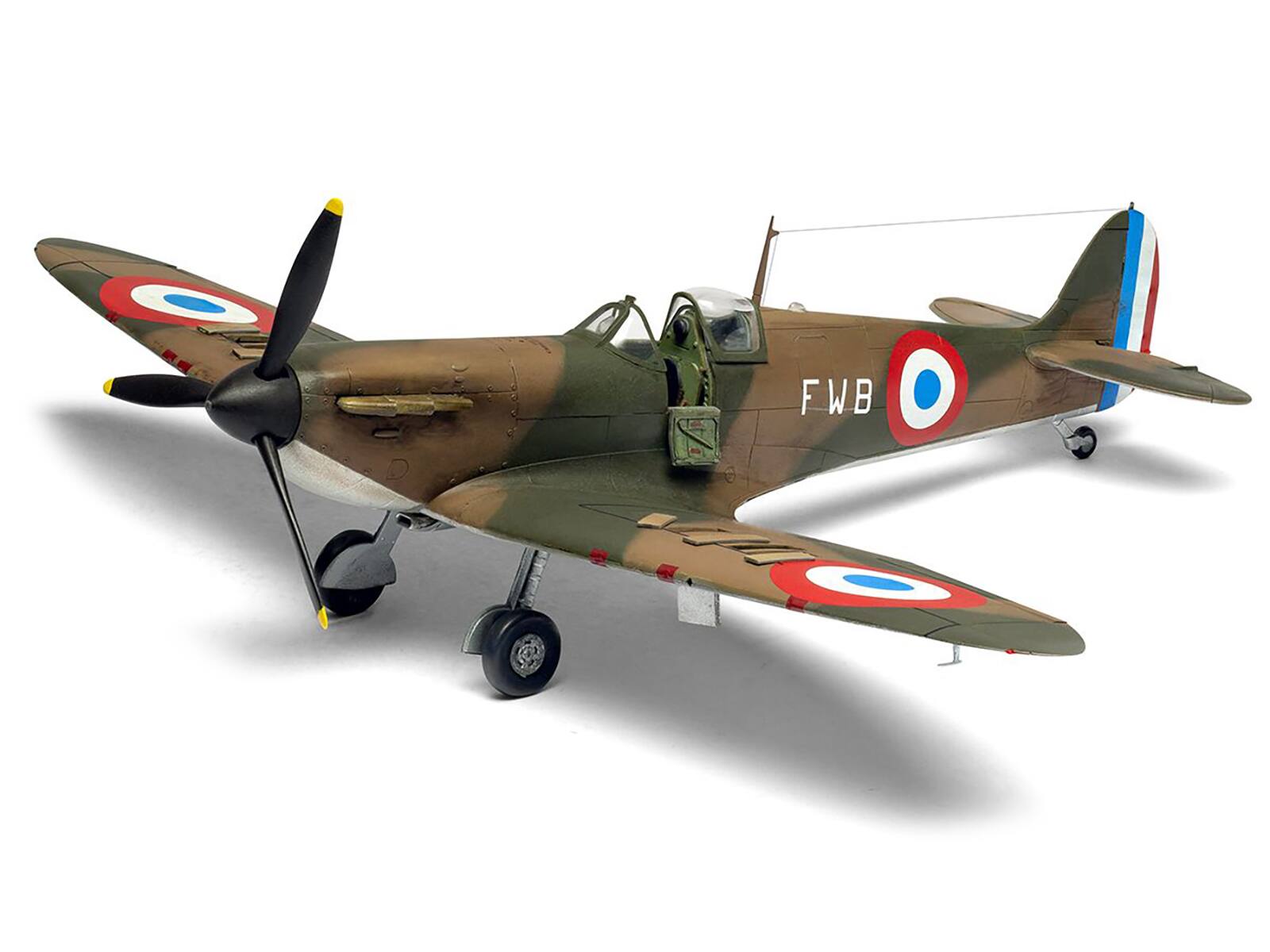 Alt View 1. Airfix - Level 2 Model Kit Supermarine Spitfire Mk.I Fighter Aircraft with 3 Scheme Options 1/48 Plastic Model Kit by Airfix - Multi.