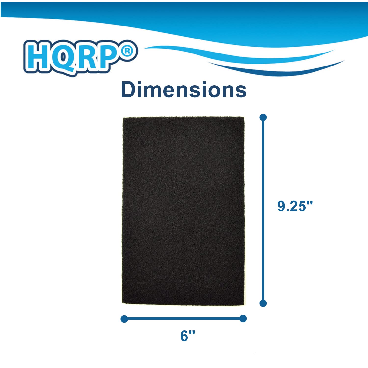 HQRP Dimensions 9.25" x 6"