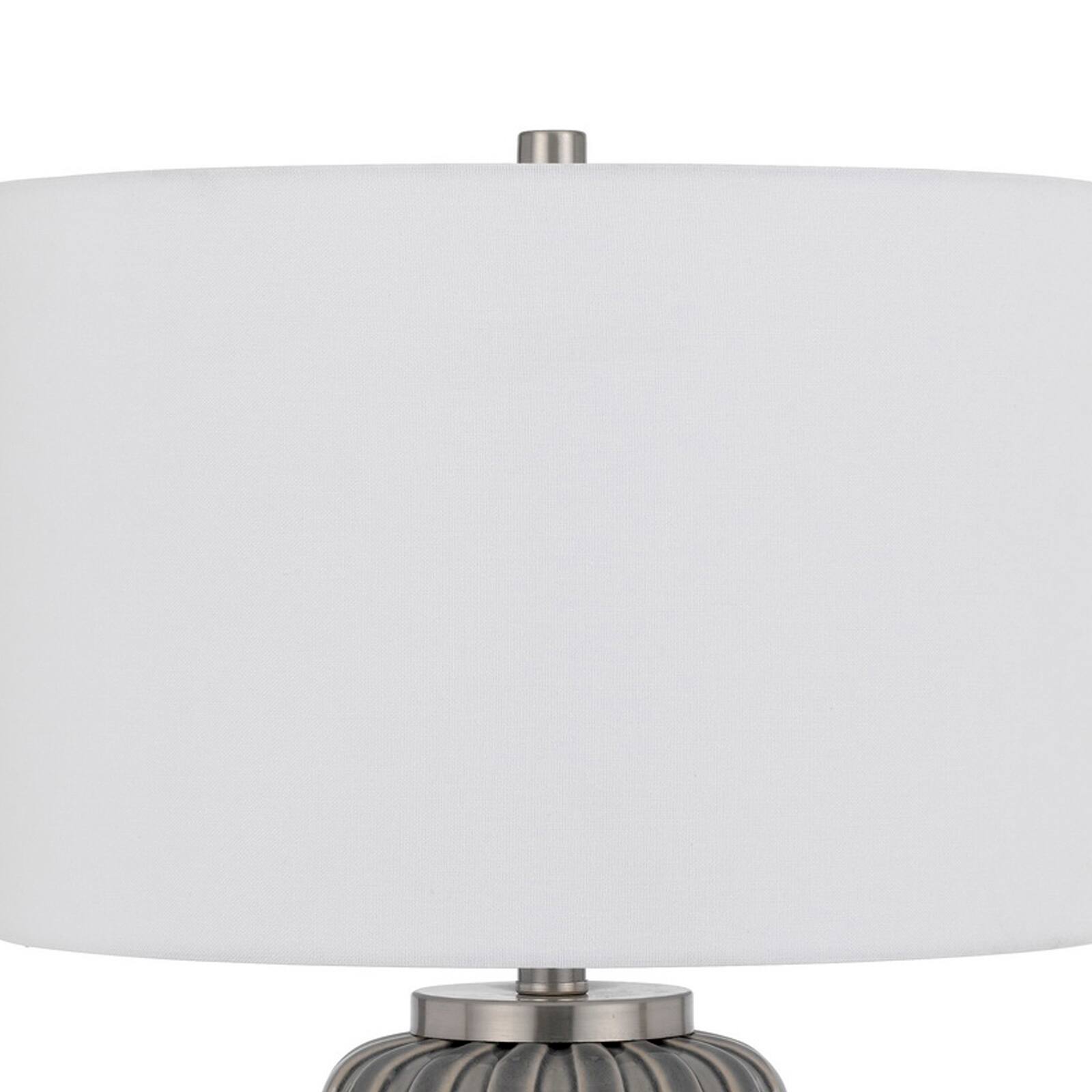 Manhattan Lane 29 Inch Ceramic Curved Table Lamp with Stripes, Dimmer ...