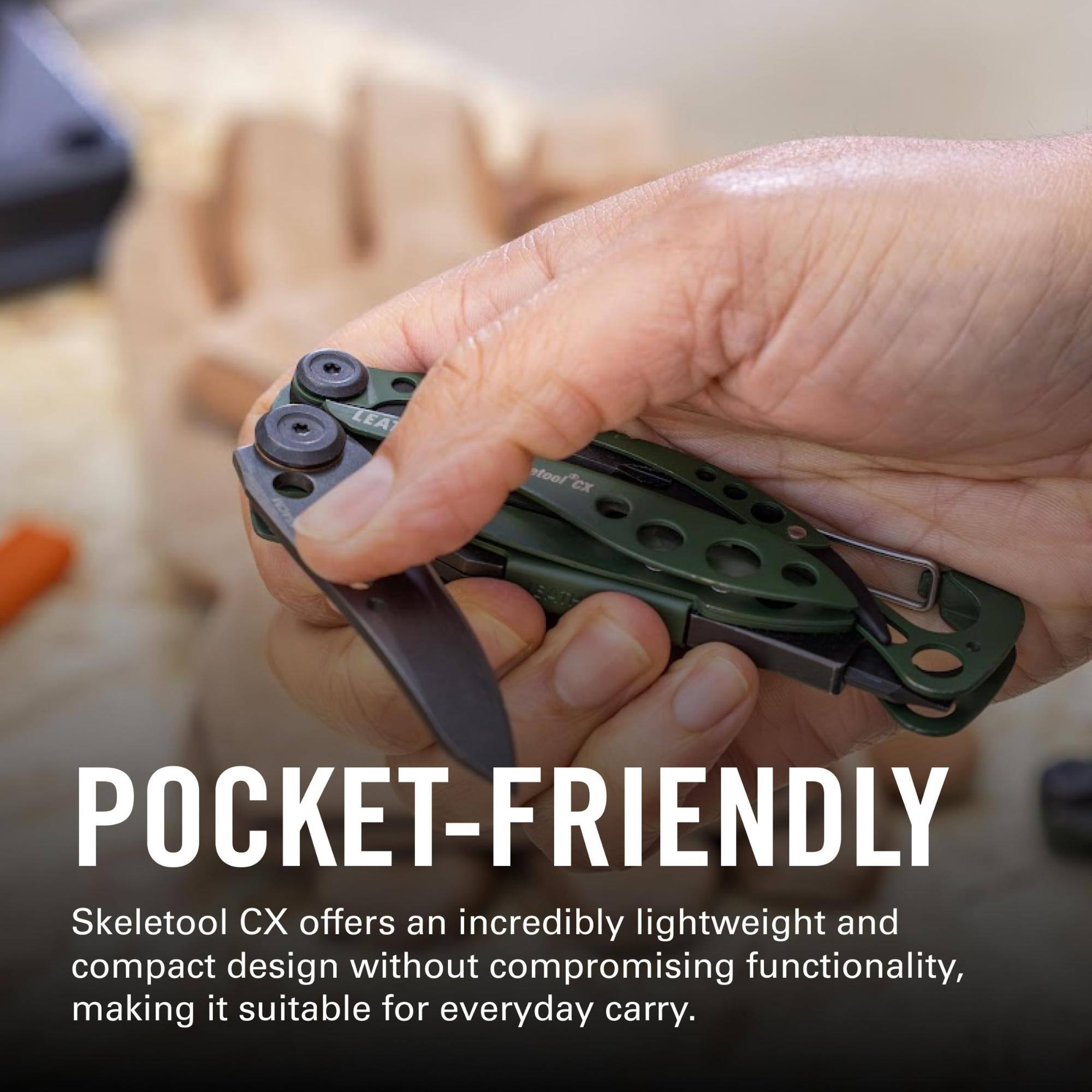 LEA stool ex 9A07 POCKET-FRIENDLY Skeletool X offers an incredibly lightweight and compact design without compromising functionality, making it suitable for everyday carry.
