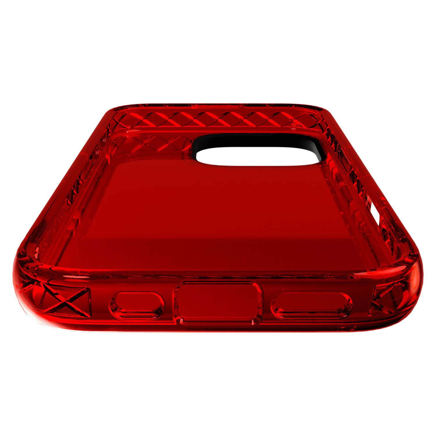 Angle. Cellhelmet - Altitude X Series Case for iPhone 16 Pro - Lava Red.