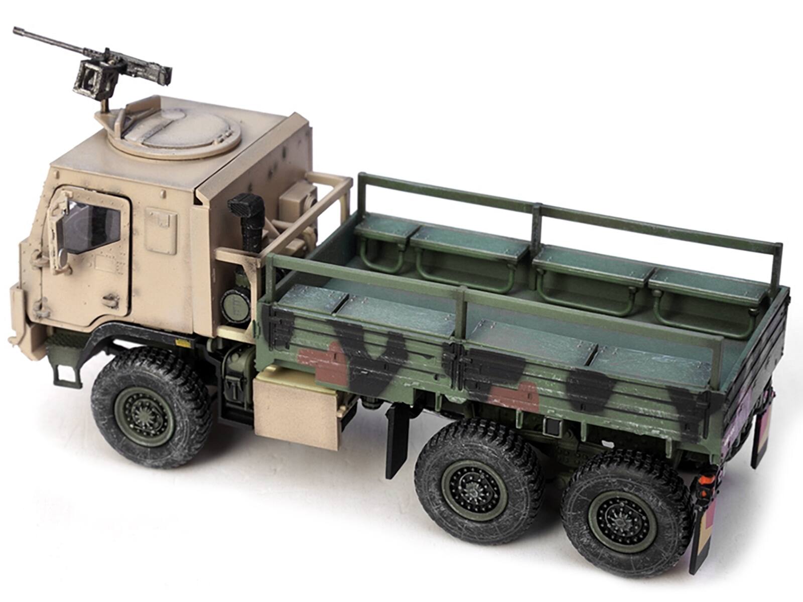 Back. Panzerkampf - M1083 MTV Armored Cab Cargo Truck with Turret in NATO Camo US Army Armor Premium Series 1/72 - Camouflage.