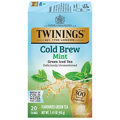 Twinings - Iced Cold Brewed Mint Green Tea Bags, 20/Box (F07413)